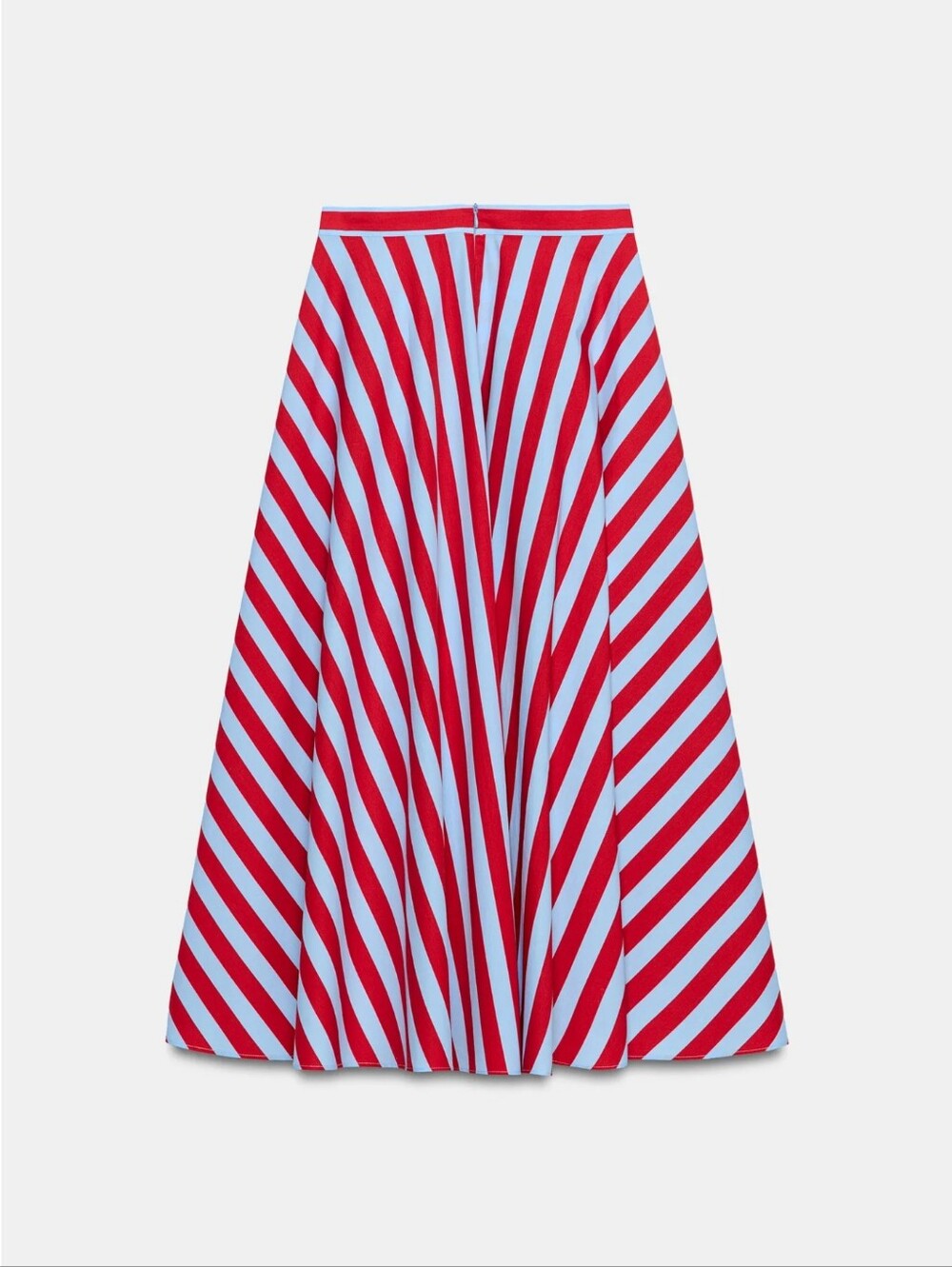 ZARA STRIPED CAPE MIDI SKIRT - Picture 4 of 6